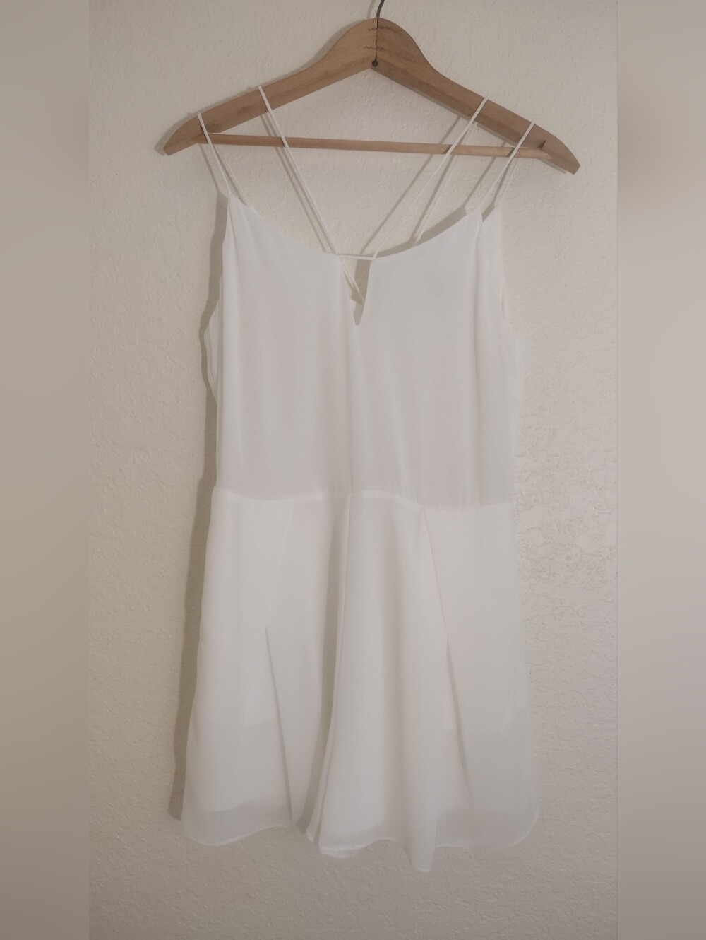 Naked Zebra White Spaghetti-Strap Romper - Picture 2 of 8